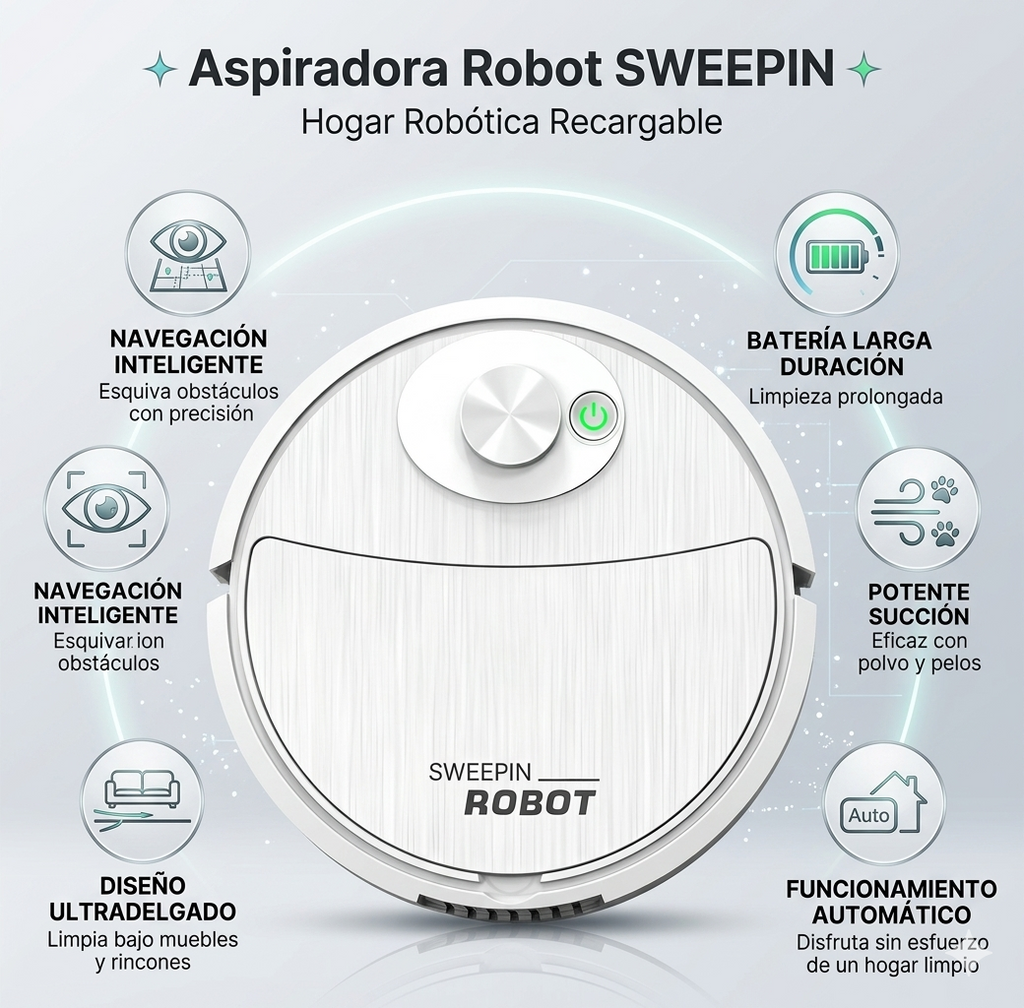Aspiradora recargable inteligente