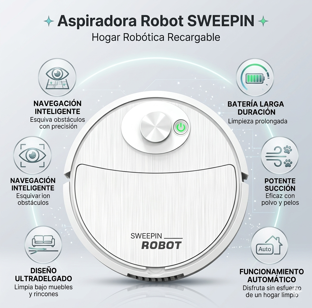 Aspiradora recargable inteligente